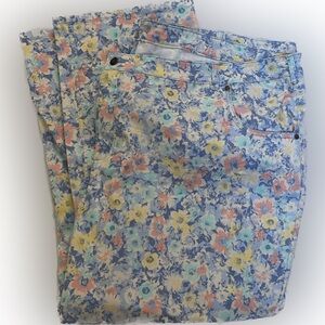 Floral Woman Within Patterned Jeans Size 32W EUC